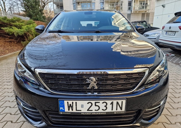 Peugeot 308 cena 55500 przebieg: 58700, rok produkcji 2019 z Warszawa małe 172